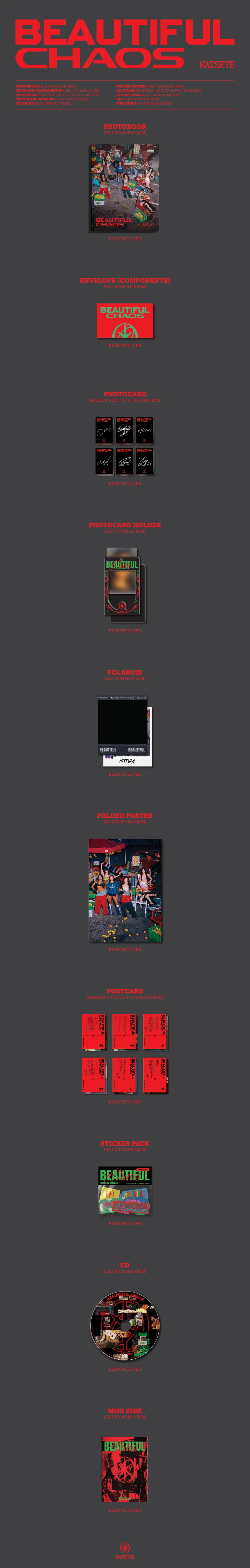 KATSEYE - BEAUTIFUL CHAOS (BEAUTIFUL VER) [KPOP NARA EXCLUSIVE] [US] - Image 3