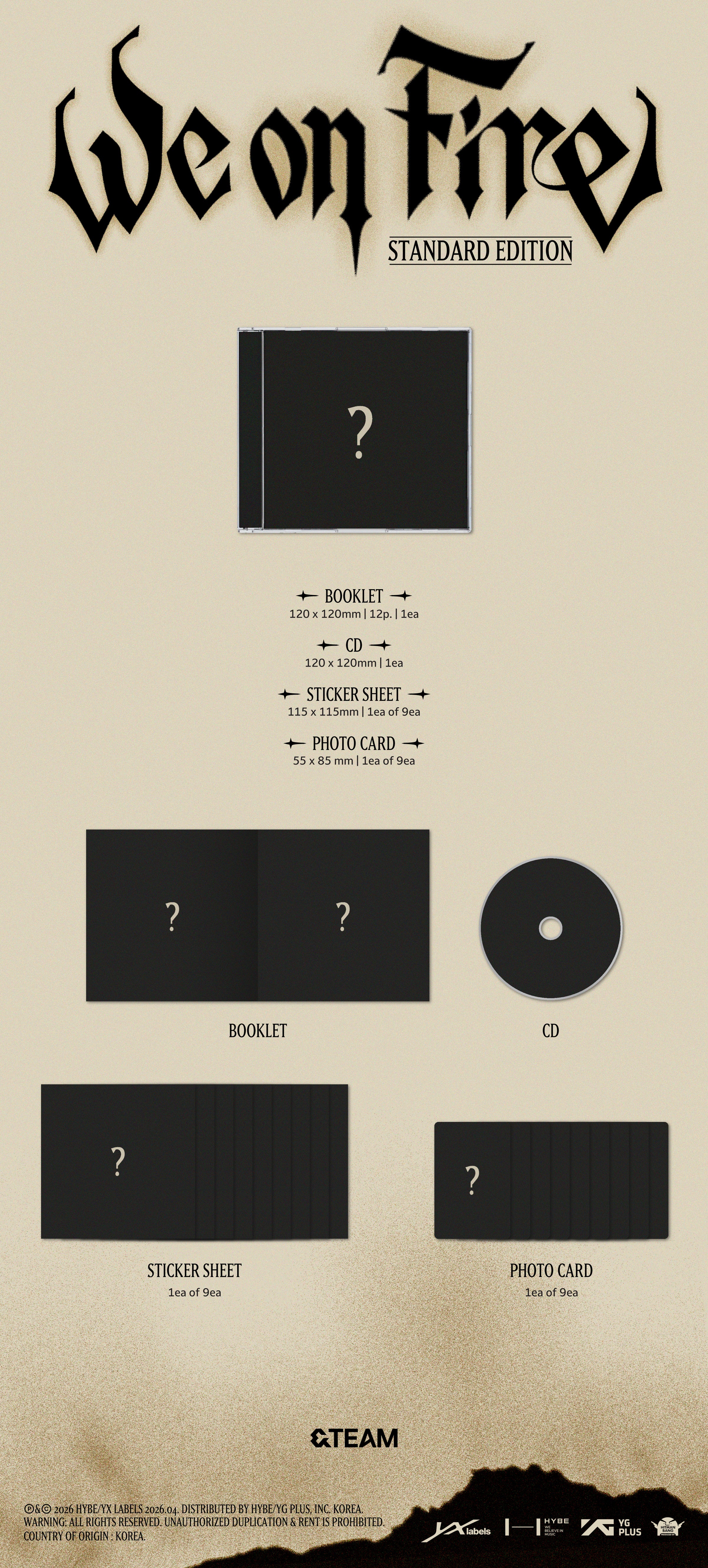 [PRE-ORDER] &TEAM - 3rd EP ‘We On Fire’ (Standard ver.) (Kpop Nara Exclusive - Standard ver.) - Image 3